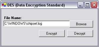 Symmetric encryption application.