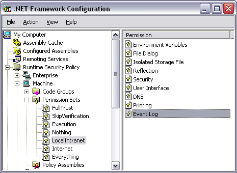 .NET permission configuration utility.