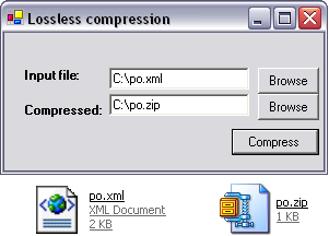 ZIP data compression application.