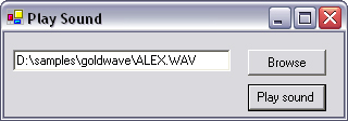 Wave sound player application.