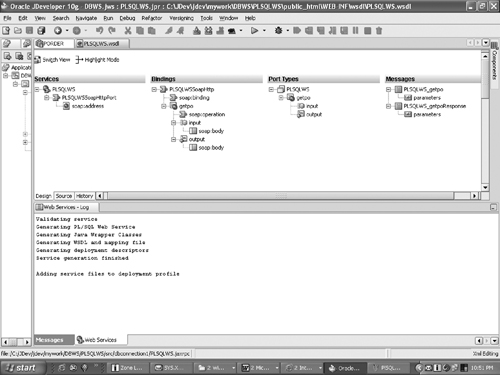 PL/SQL Web Services: WSDL Structure