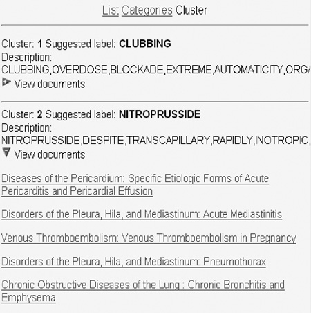 Cluster View Text’s Clustering