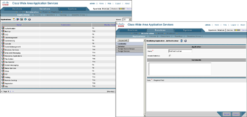 Configuring an Application Group in the CM GUI