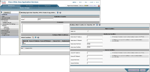 Modifying Classifiers and Match Conditions from CM GUI