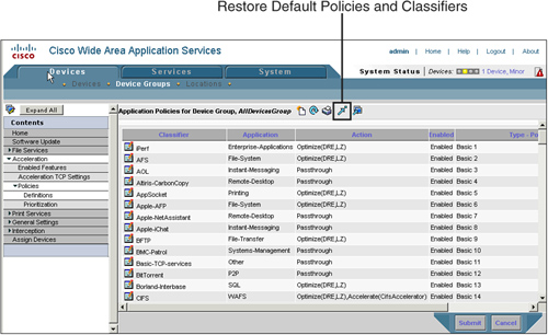 Restoring Default Policy Set