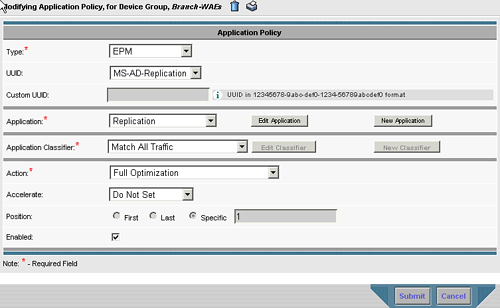 EPM Policy Configuration in CM GUI