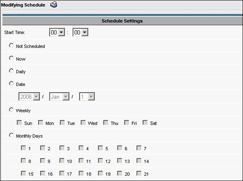 Configuring Preposition Job Schedule