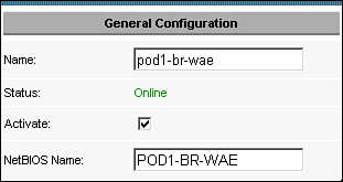 Configuring WAE NetBIOS Name from Central Manager