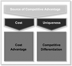 Cost Advantage and Competitive Differentiation Applied to the Value Chain