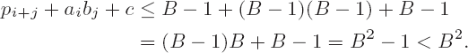 Calculations for multiplication