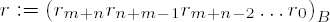 Calculational schema for division