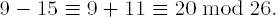 Modular Arithmetic: Calculating with Residue Classes