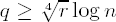 The number k of passes through the Miller-Rabin test to achieve probabilities of error less than 2−80 and 2−100 as a function of the number l of binary digits (after [DaLP]).