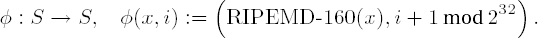 The RMDSHA-1 Generator