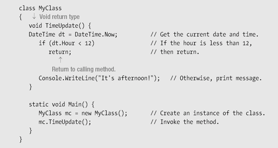 The Return Statement and Void Methods