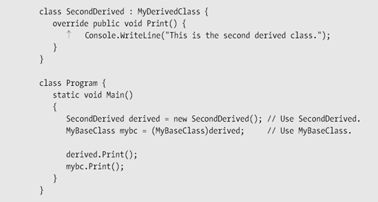 Case 1: Declaring Print with override