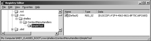 Registry key added for shell extension association.