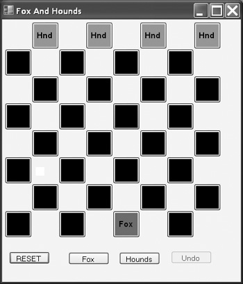 Opening board for Fox and Hounds.