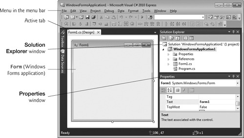 Design view of the IDE.