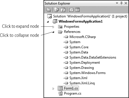 Solution Explorer with the References node expanded.