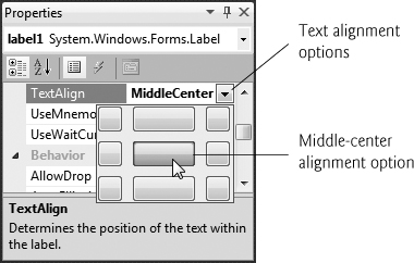 Centering the Label’s text.