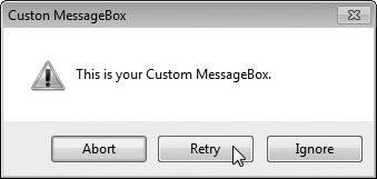 Using RadioButtons to set message-window options.