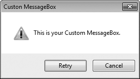 Using RadioButtons to set message-window options.