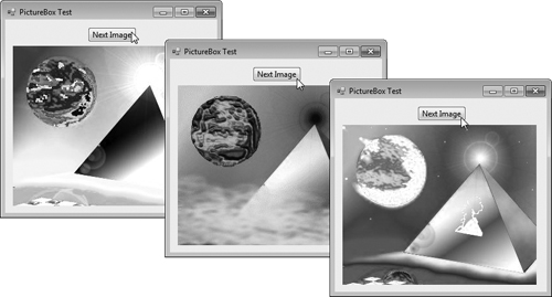 Using a PictureBox to display images.