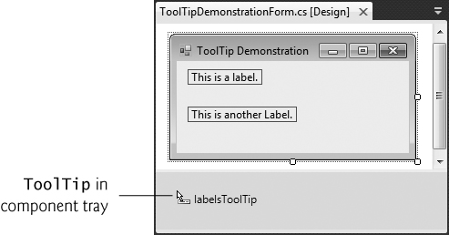 Demonstrating the component tray.