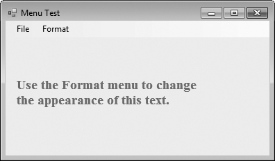 Menus for changing text font and color.