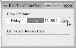 Demonstrating DateTimePicker.