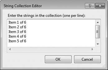 String Collection Editor.