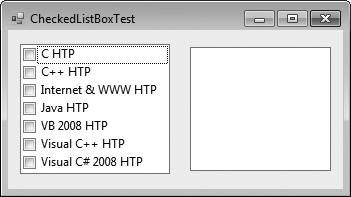 CheckedListBox and ListBox used in a program to display a user selection.