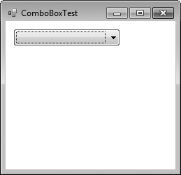 ComboBox used to draw a selected shape.