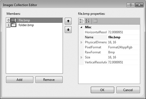 Image Collection Editor window for an ImageList component.