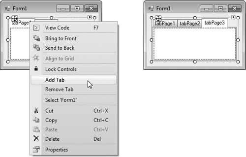 TabPages added to a TabControl.