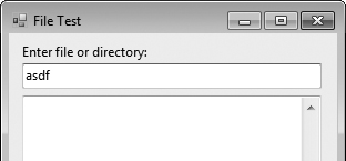 Using classes File and Directory.