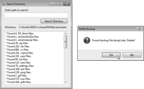 Using LINQ to search directories and determine file types.