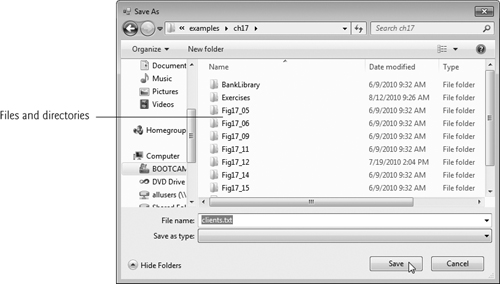 Creating and writing to a sequential-access file.