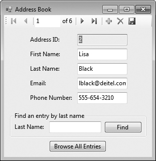 Manipulating an address book.