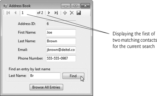 Manipulating an address book.