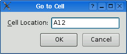 The Go to Cell dialog