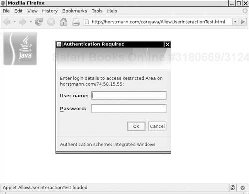 A network password dialog box