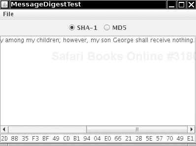 Computing a message digest