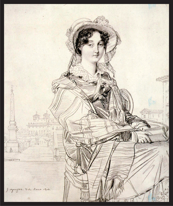 FIGURE 17 We accept this portrait as complete even though only Mrs. Badham’s face is completely detailed. Jean Auguste Dominique Ingres, Mrs. Charles Badham. Pencil, 1816, The National Gallery of Art, Washington, D.C.