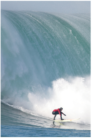 FIGURE 19 A big-wave surfer at Mavericks in San Francisco.