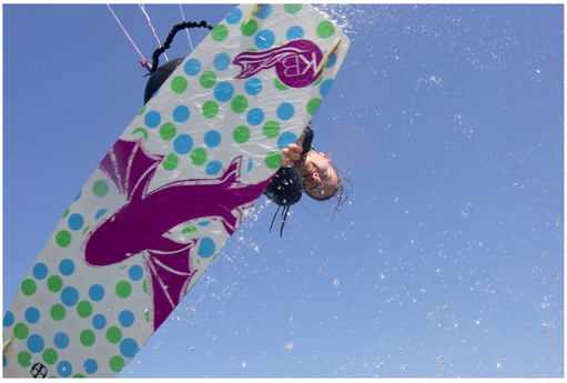 FIGURE 9 A kiteboarder with conflicting implied motion (to the left) and eye line (to the right).