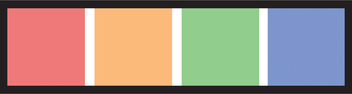 FIGURE 8 Pastel variants of colors, which feel more youthful than the fully saturated versions.