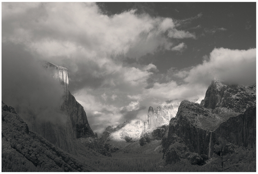 FIGURE 10 Even though this was taken with an infrared-modified camera, it’s from a very common viewpoint for Yosemite Valley, and the weather is similar to the Ansel Adams Clearing Winter Storm shot. That similarity makes it a decent stock image of Yosemite, perfect for a postcard, as it’s what people expect to see and instantly says, “I was in Yosemite,” to the person who receives the card.