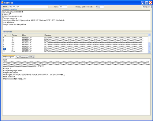 Simple Web Server buffer overflow